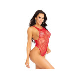Leg Avenue - Body De Tirantes Tipo Tanga De Rejilla Talla Única
