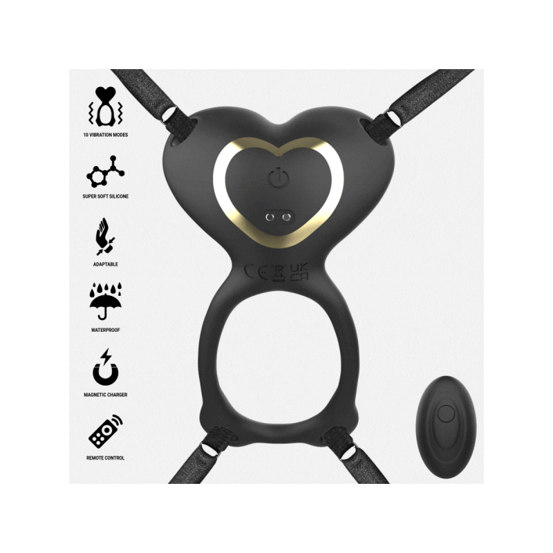 IBIZA - VIBRATEUR COUPLE EN FORME DE CŒUR AVEC TÉLÉCOMMANDE - IBIZA T…