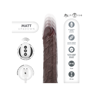 MR INTENSE - MATT REALÍSTICO MULTIFUNCIÓN CON VIBRACIÓN UP AND DOWN CONTROL REMOTO 22 CM -O- 4 CM