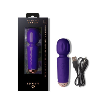 Rocks - Off - Mini Wand Recargable 16 Funciones Violeta | Vybes.it
