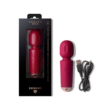 Rocks - Off - Mini Baguette Rechargeable 16 Fonctions Rouge Azalée
