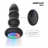 ADDICTED TOYS - PLUG ANAL ROTATIF ET VIBRANT, TÉLÉCOMMANDE AVEC LUMIÈRE LED
