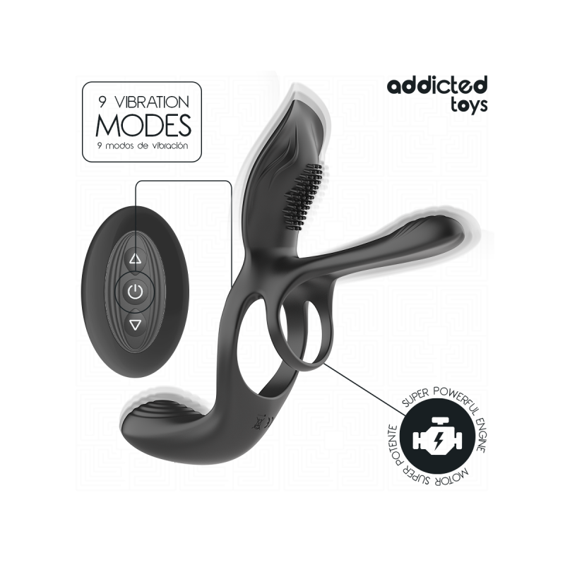 Addicted Toys - Anillo Doble Para El Pene Con Estimulador De