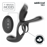 ADDICTED TOYS - DOPPIO ANELLO PER PENE CON STIMOLATORE CLITORIDEO