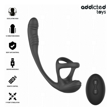 ADDICTED TOYS – ANALPLUG MIT VIBRATION, 360°-WELLUNG UND HODENSTIMULATOR