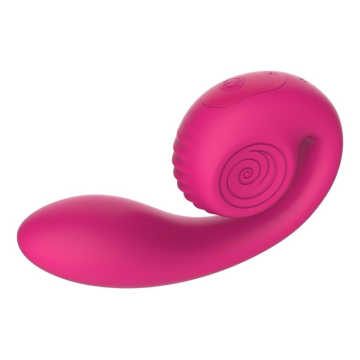 SNAIL VIBE - GIZI LITE VIBRADOR DUAL PUNTO G Y CLÍTORIS ROSA
