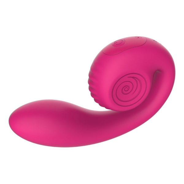 SNAIL VIBE - GIZI LITE VIBRADOR DUAL PUNTO G Y CLÍTORIS ROSA