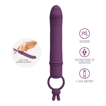 PRETTY LOVE - CORA VIBRADOR FORMA PENE CON ANILLO DE SUJECIÓN