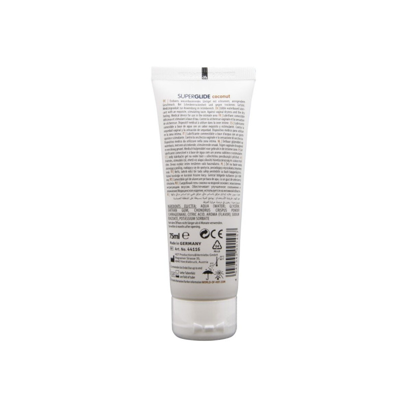 HOT - SUPERGLIDE EDIBLE LUBRICANT WATERBASED COCONUT 75 ML - With del…