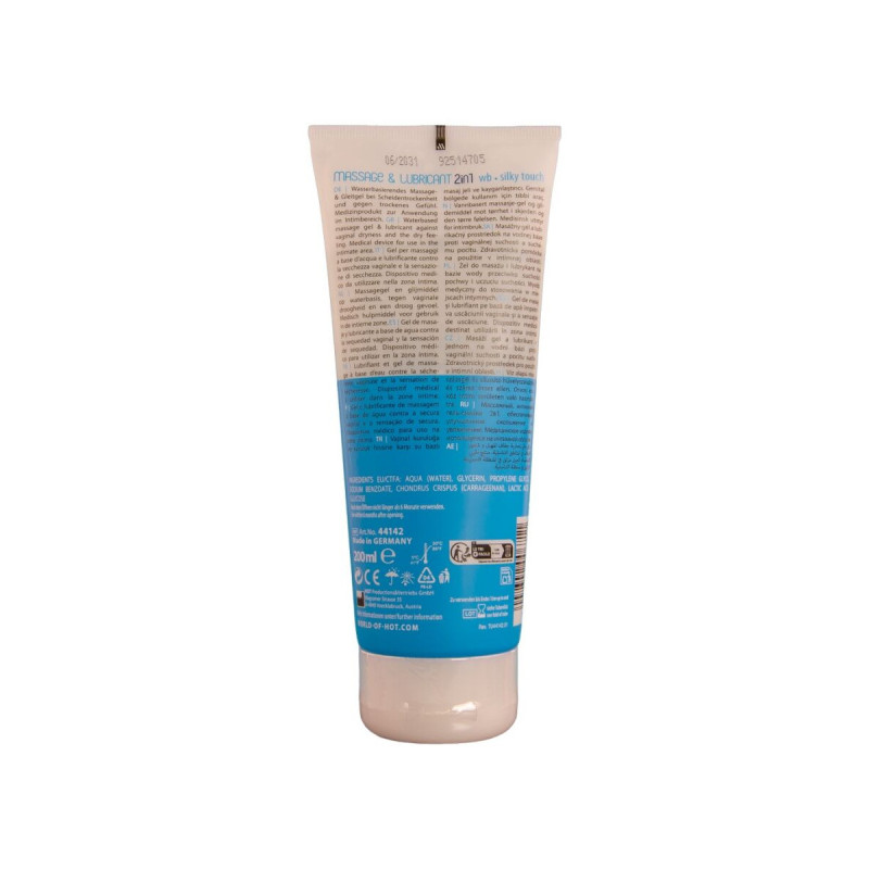 Hot - Massage & Glide Gel 2 En 1 Tacto Sedoso 200 Ml | Vybes.it