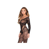 Leg Avenue - 89369 Jumpsuit De Red Y Encaje Negro - Talla Única |