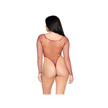Leg Avenue - 89377 Hochgeschnittener Industrieller Netzbody, Rot
