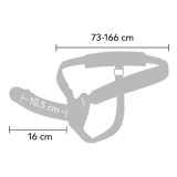HIDDEN DESIRE - INFERNO STRAP-ON FUNDA PARA PENE CON VIBRACIÓN 16 CM