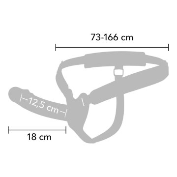 HIDDEN DESIRE - INFERNO STRAP-ON FUNDA PARA PENE CON VIBRACIÓN 18 CM