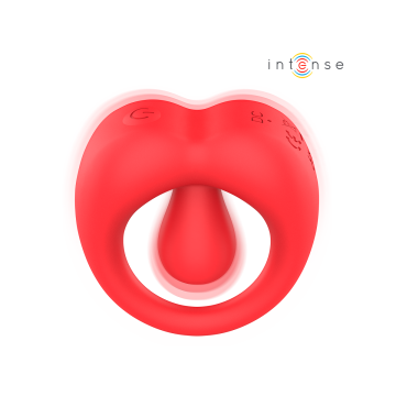 Intense - Russell Anillo Vibrador Con Estimulación De Clítoris Rojo
