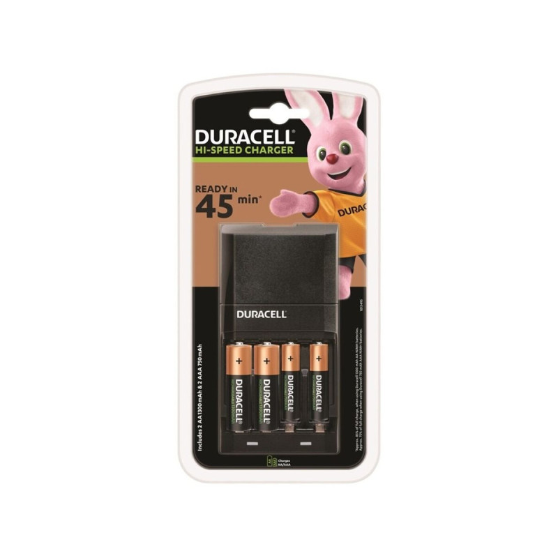 DURACELL - CARICATORE 45MIN. + 2xAA 1700mAh + 2xAAA 750mAh - Batterie…