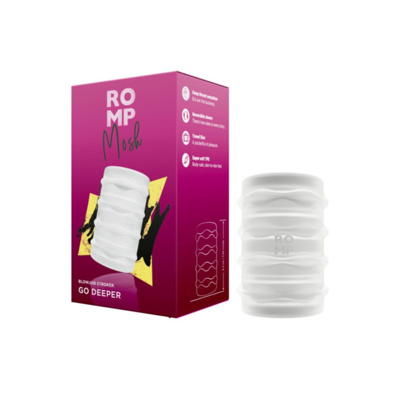 ROMP - MOSH MASTURBATEUR MÂLE TRANSPARENT AVEC GAINE RÉVERSIBLE DE 6…