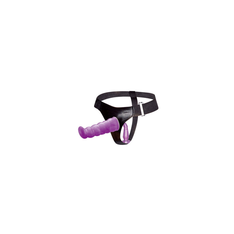Baile - Arnés Anal Y Vaginal Femenino Lila Punto G 17 Cm | Vybes.it