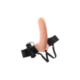 Fetish Fantasy Series - Arnés Vibrador Hueco 19 Cm Natural |