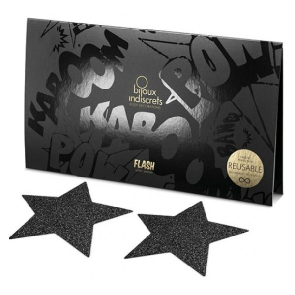 BIJOUX INDISCRETS - CAPPUCCI PER CAPEZZOLI INDISCRETI BLACK STAR FLASH