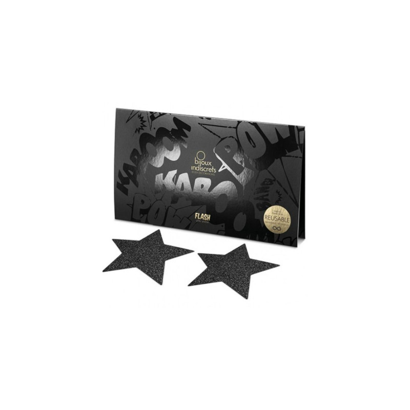 BIJOUX - INDISCRETS CAPUCHONS DE TAMELON NOIR STAR FLASH - BIJOUX FLA…