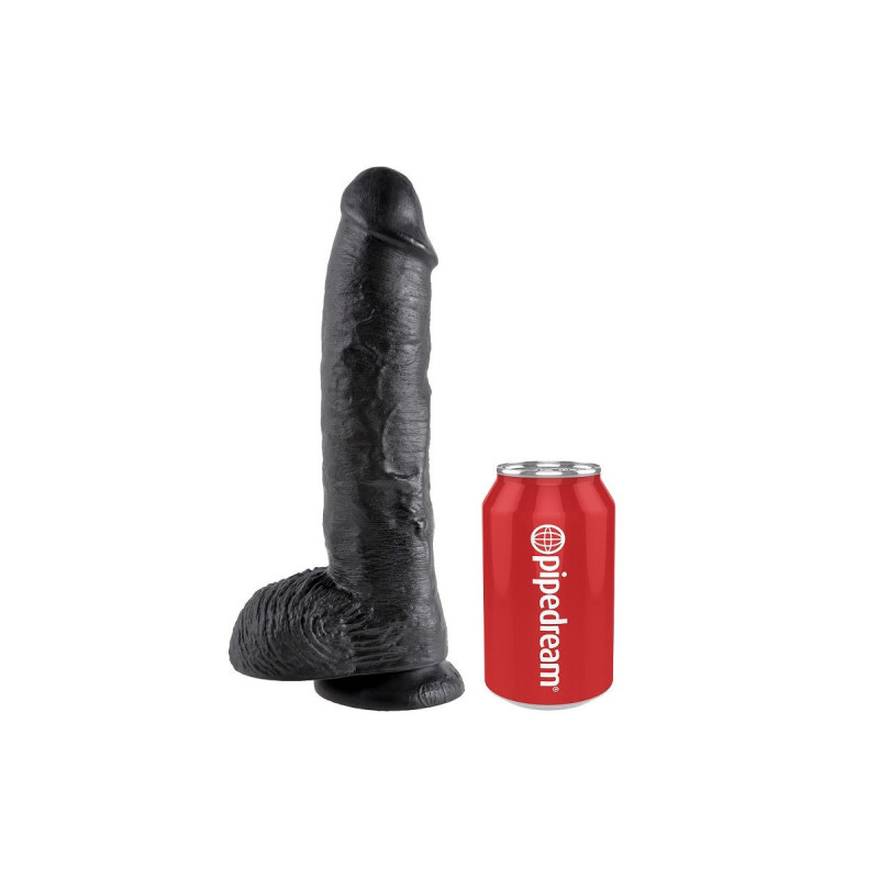King Cock - Dildo Black With Balls 25.4 Cm | Vybes.it