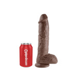King Cock - 10 Dildo Brown With Balls 25.4 Cm | Vybes.it