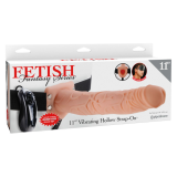 FETISH FANTASY SERIES - 11 HOLLOW STRAP-ON VIBRIEREN MIT BLLEN 27,9CM FLEISCH