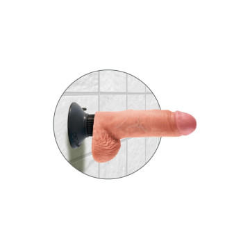 King Cock - Gode Vibrant Avec Testicules 20.3 Cm Naturel | Vybes.it