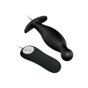 Pretty Love - Plug Anal Silicona 12 Modos Vibración Negro | Vybes.it