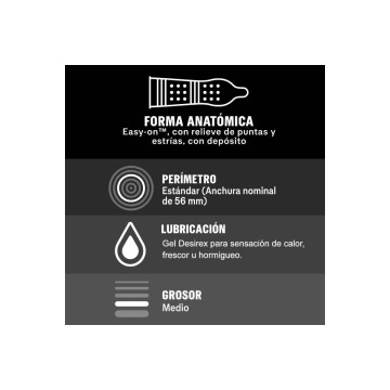 DUREX - ORGASMIQUE INTENSE 12 UNITÉS - DUREX CONDOMS - Points et verg…