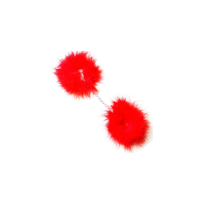 SECRETPLAY - MENOTTES MARABOU ROUGE - SECRETPLAY 100% FETISH - épouses