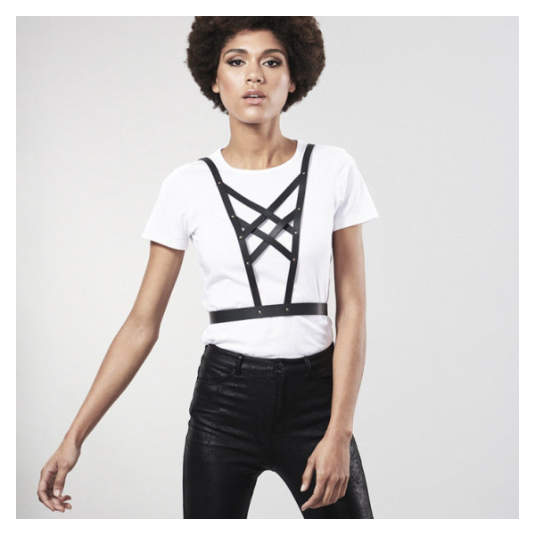 BIJOUX INDISCRETS - MAZE CROSSOVER HARNESS WITH BLACK NECKLINE