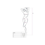 PASSION - WOMAN BS024 BODYSTOCKING SCHWARZ EINE GRÖSSE - PASSION WOMA…