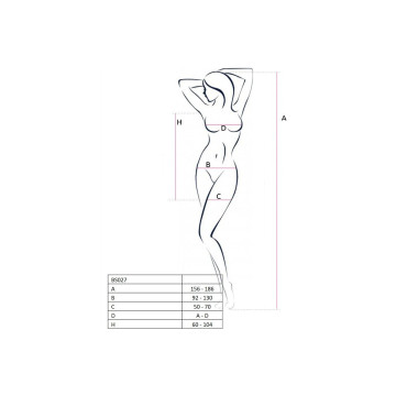 PASSION - WOMAN BS027 SCHWARZES KLEIDERBodystocking, Einheitsgröße -…