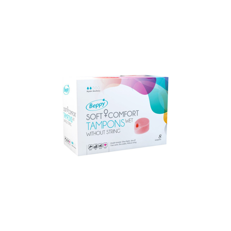 BEPPY - SOFT COMFORT TAMPONS WET 8 UNITS - Hygienic tampon