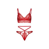 Leg Avenue - Set 2 Piezas Con Tanga Doble Tiranta M/L Rojo |