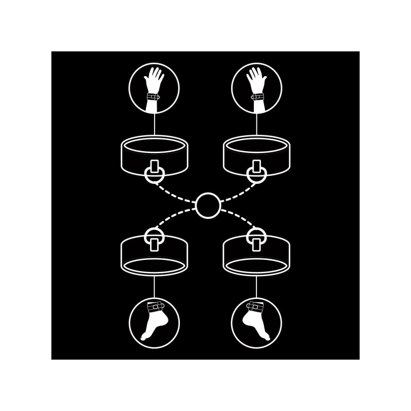Fetish Submissive - Ensemble De Menottes Pour Mains Et Chevilles