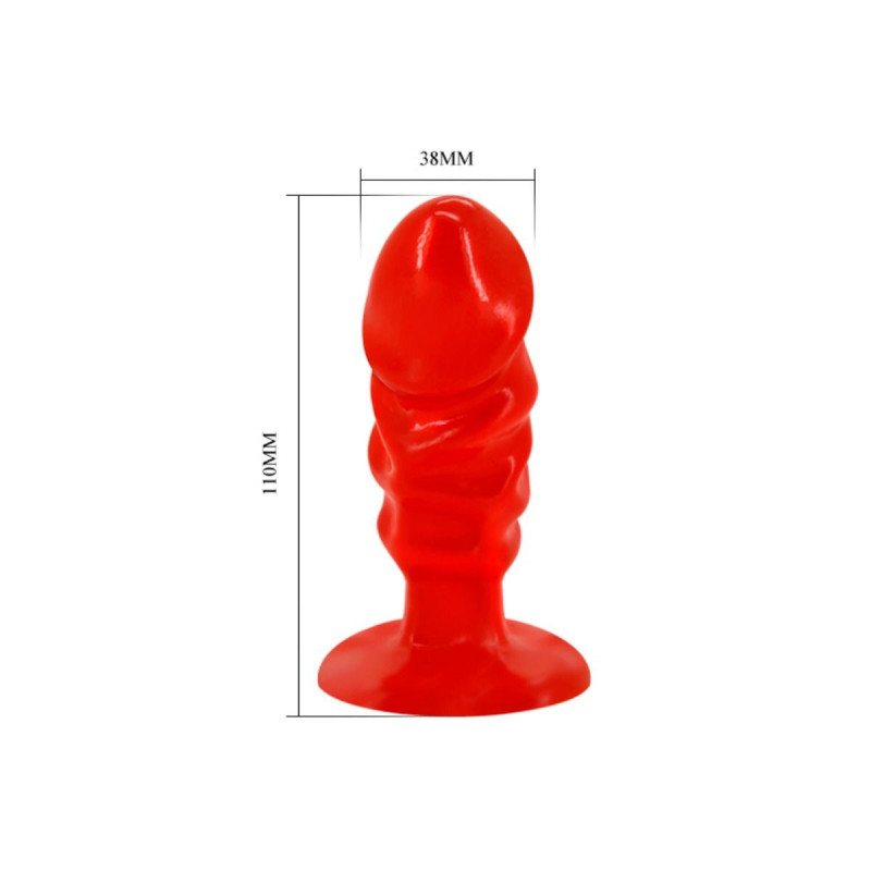 BAILE - UNISEX ANAL PLUG WITH RED SUCTION CUP - BAILE ANAL - Plugs