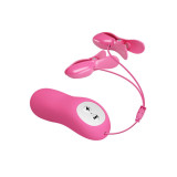BAILE - Romantic Wave Pinces Vibrantes avec vibration et electrostimulation fuchsia : accessoire fetish | Vybes.it