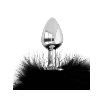 Darkness - Extra Buttplug Anal Con Cola Negro 7 Cm | Vybes.it