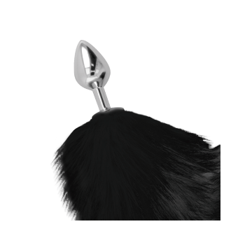 Darkness - Plug Anal Silver 8 Cm Con Cola Negro | Vybes.it