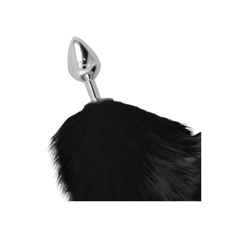 Darkness - Plug Anal Silver 8 Cm Con Cola Negro | Vybes.it