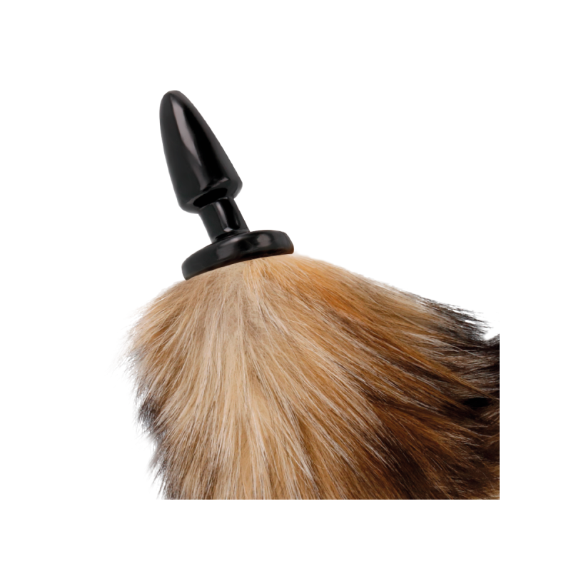 Darkness - Cola Natural Con Plug Anal Silicona 10 Cm | Vybes.it