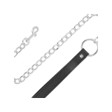 Darkness - Collar Confortable De Postura Con Cadena Leather |