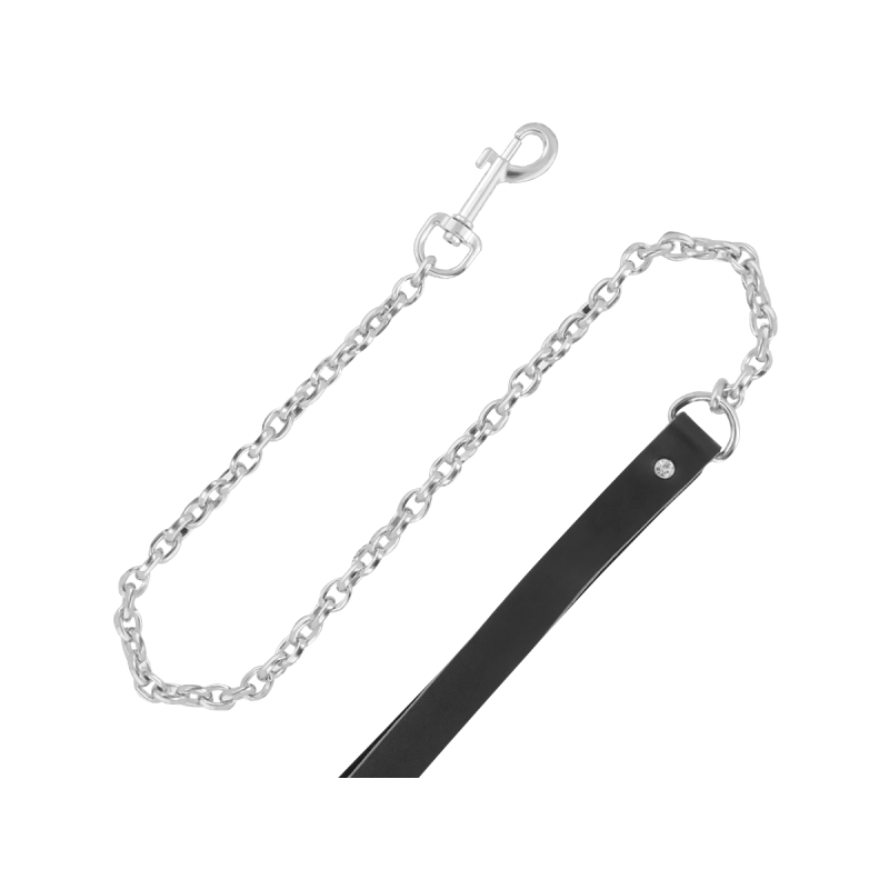 Darkness - Collier En Cuir De Haute Qualité Avec Laisse | Vybes.it