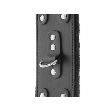 Darkness - Esposas Cuero Con Forro Ajustables Negro | Vybes.it