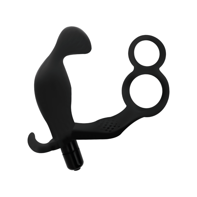 Addicted Toys - Plug Anal Avec Double Anneau Pénis Et Testicules