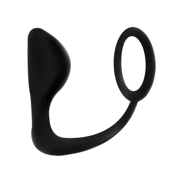 Addicted Toys - Plug Anal Avec Anneau Pénis Noir | Vybes.it