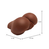 Act - Big Ass Masturbador Realista Con Vibrador Marrón | Vybes.it